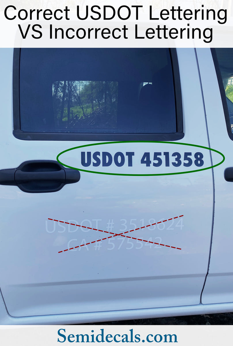 Correct USDOT Lettering VS Incorrect Lettering | Semi Truck Profession ...