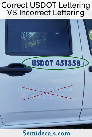 Correct USDOT Lettering VS Incorrect Lettering | Semi Truck Professional USDOT Lettering