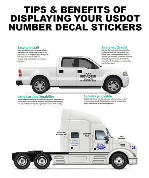 Tips & Benefits of Displaying Your USDOT Number Decals on Stickers