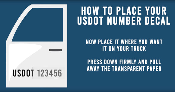how to place your usdot number decal