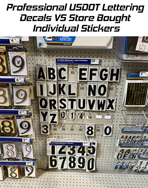 Professional USDOT Lettering Decals VS Store Bought Individual Stickers | Be US DOT Compliant