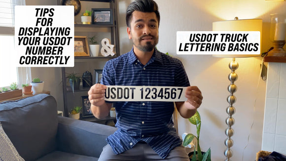 usdot number decal lettering basics