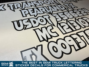 The Best In Semi-Truck Decal Sticker Lettering Online | Shop Custom Lettering Decals