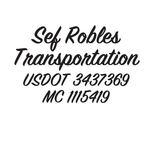 Trucking Companies Decal Lettering Designs