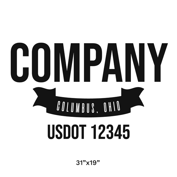Custom Company Name Truck Door Decal With USDOT & MC Decal Stickers