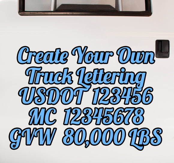 create own usdot truck lettering