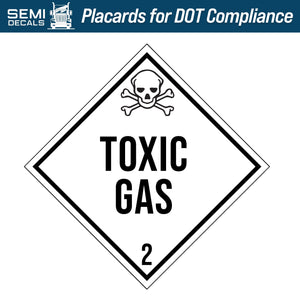 Hazard Class 2: Toxic Gas Placard