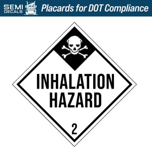 Hazard Class 2: Inhalation Hazard Placard