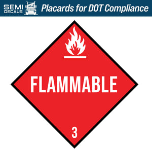 Hazard Class 3: Flammable Placard