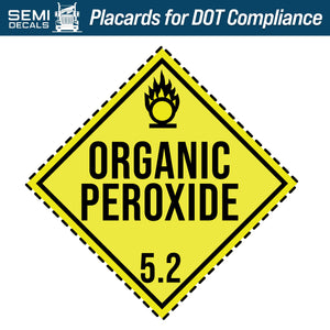 Hazard Class 5: Organic Peroxide 5.2 Placard