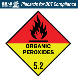 Hazard Class 5: Organic Peroxides 5.2 Placard