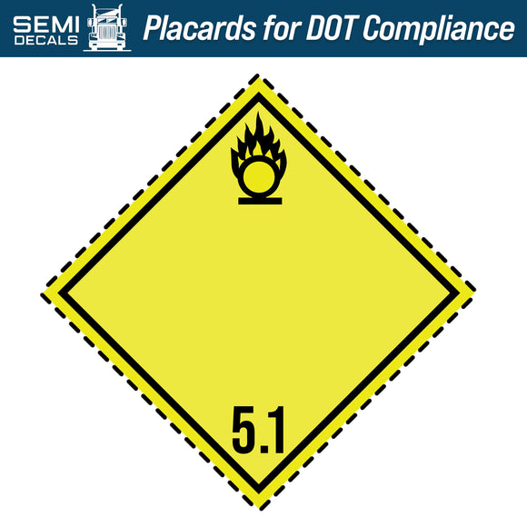 Hazard Class 5: Oxidizer 5.1 Placard 2