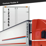 vertical semi truck box truck number decal sticker