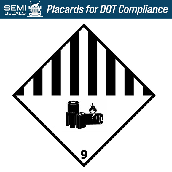 Hazard Class 9 Lithium Battery Placard Semi Decals hazard-class-9-lithium-battery-placard-semi-decals
