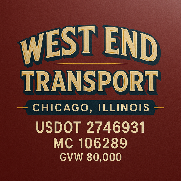 Custom Designed Semi-Truck, Work Truck, Hot Shot, Truck Door Decal Sticker Lettering | Includes Company/Business Name, City, State, USDOT, MC, GVW, CA, KYU Regulation Numbers