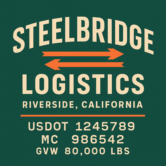 Custom Designed Semi-Truck, Work Truck, Hot Shot, Truck Door Decal Sticker Lettering | Includes Company/Business Name, City, State, USDOT, MC, GVW, CA, KYU Regulation Numbers