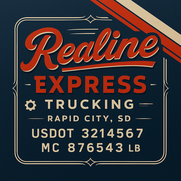 Custom Designed Semi-Truck, Work Truck, Hot Shot, Truck Door Decal Sticker Lettering | Includes Company/Business Name, City, State, USDOT, MC, GVW, CA, KYU Regulation Numbers