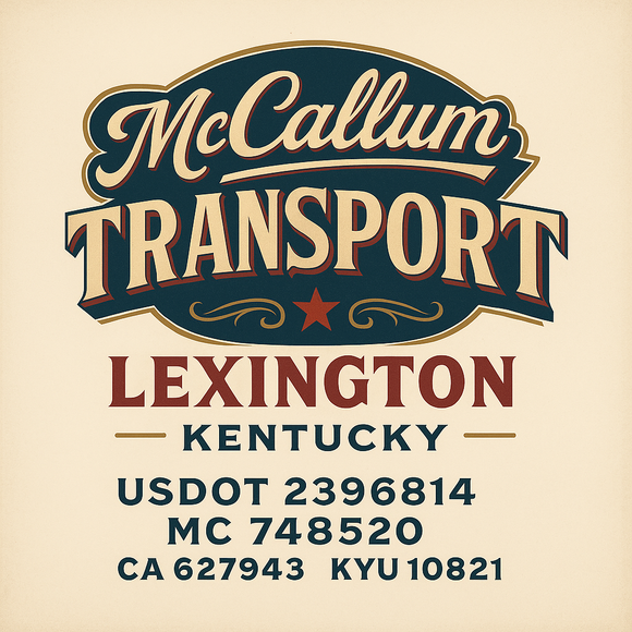 Custom Designed Semi-Truck, Work Truck, Hot Shot, Truck Door Decal Sticker Lettering | Includes Company/Business Name, City, State, USDOT, MC, GVW, CA, KYU Regulation Numbers