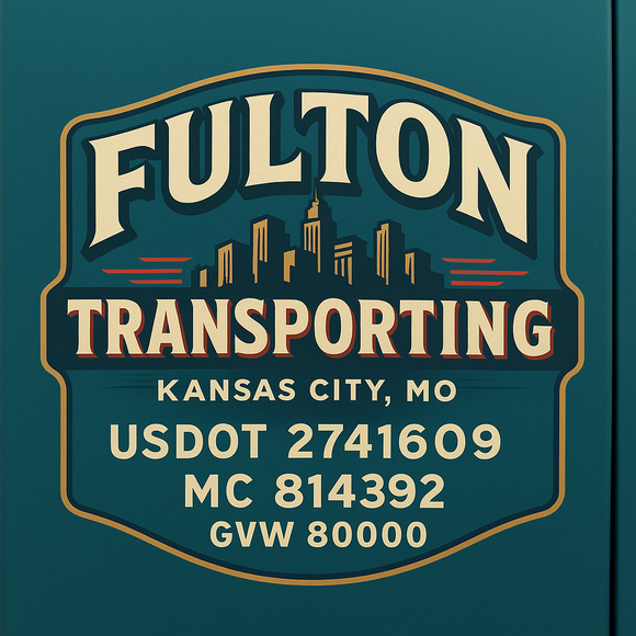 Custom Designed Semi-Truck, Work Truck, Hot Shot, Truck Door Decal Sticker Lettering | Includes Company/Business Name, City, State, USDOT, MC, GVW, CA, KYU Regulation Numbers