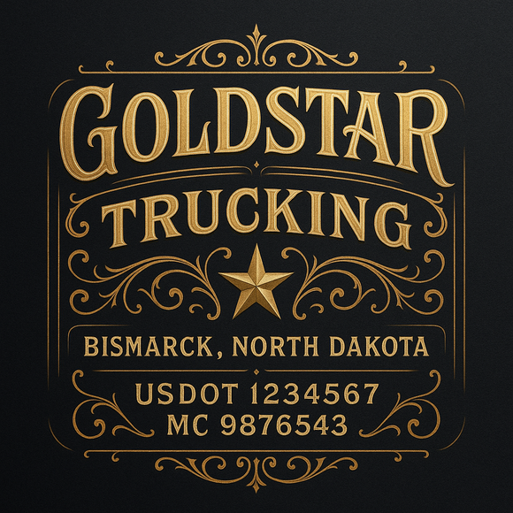 Custom Designed Semi-Truck, Work Truck, Hot Shot, Truck Door Decal Sticker Lettering | Includes Company/Business Name, City, State, USDOT, MC, GVW, CA, KYU Regulation Numbers