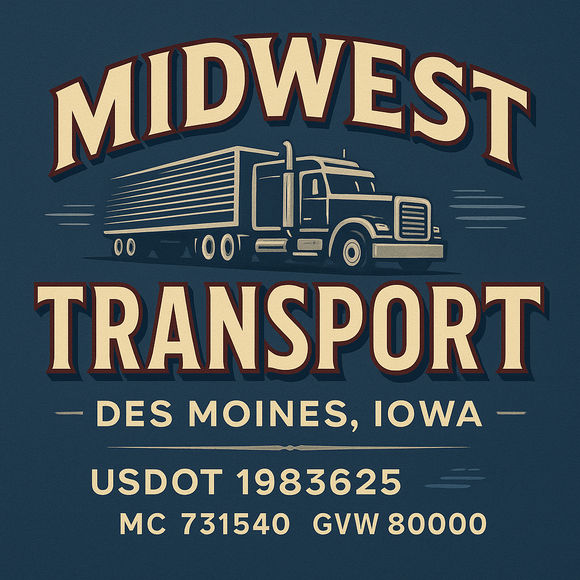 Custom Designed Semi-Truck, Work Truck, Hot Shot, Truck Door Decal Sticker Lettering | Includes Company/Business Name, City, State, USDOT, MC, GVW, CA, KYU Regulation Numbers