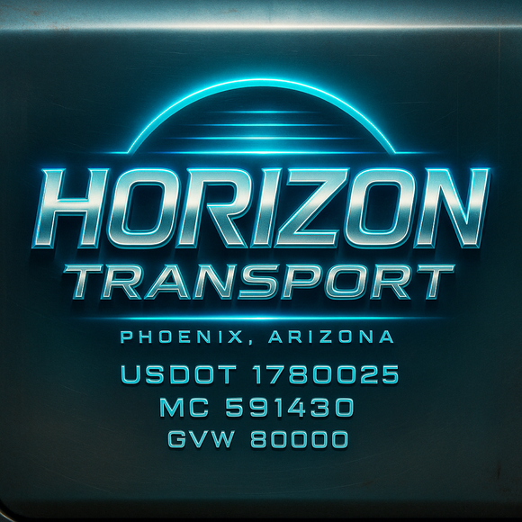 Custom Designed Semi-Truck, Work Truck, Hot Shot, Truck Door Decal Sticker Lettering | Includes Company/Business Name, City, State, USDOT, MC, GVW, CA, KYU Regulation Numbers