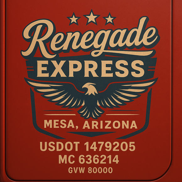 Custom Designed Semi-Truck, Work Truck, Hot Shot, Truck Door Decal Sticker Lettering | Includes Company/Business Name, City, State, USDOT, MC, GVW, CA, KYU Regulation Numbers