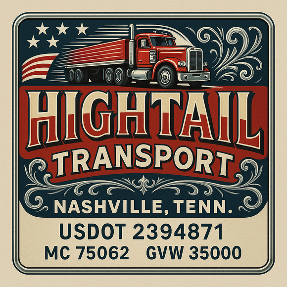 Custom Designed Semi-Truck, Work Truck, Hot Shot, Truck Door Decal Sticker Lettering | Includes Company/Business Name, City, State, USDOT, MC, GVW, CA, KYU Regulation Numbers