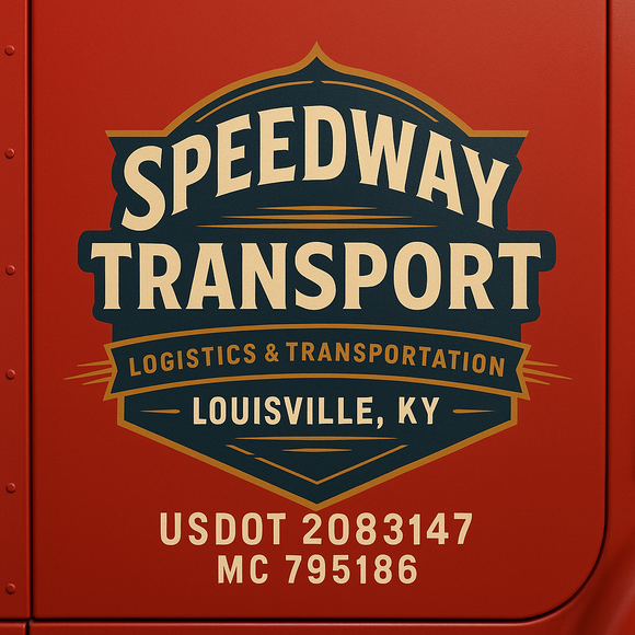 Custom Designed Semi-Truck, Work Truck, Hot Shot, Truck Door Decal Sticker Lettering | Includes Company/Business Name, City, State, USDOT, MC, GVW, CA, KYU Regulation Numbers