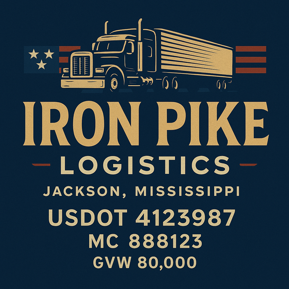 Custom Designed Semi-Truck, Work Truck, Hot Shot, Truck Door Decal Sticker Lettering | Includes Company/Business Name, City, State, USDOT, MC, GVW, CA, KYU Regulation Numbers