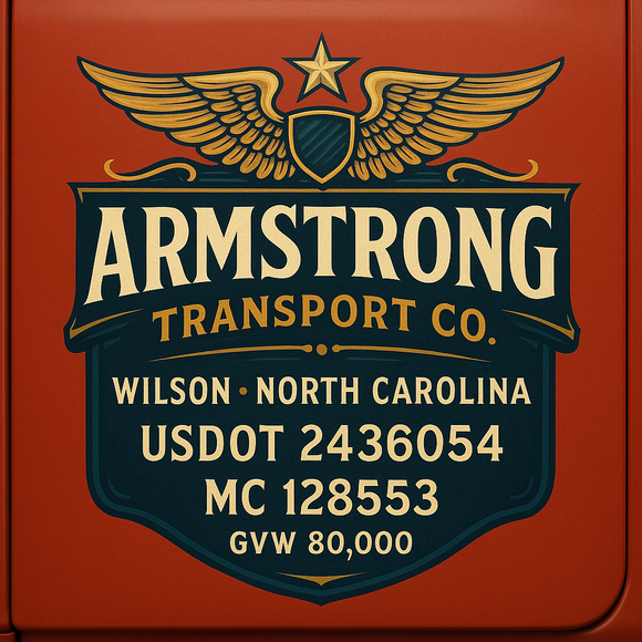 Custom Designed Semi-Truck, Work Truck, Hot Shot, Truck Door Decal Sticker Lettering | Includes Company/Business Name, City, State, USDOT, MC, GVW, CA, KYU Regulation Numbers