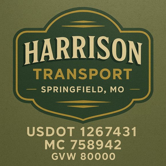 Custom Designed Semi-Truck, Work Truck, Hot Shot, Truck Door Decal Sticker Lettering | Includes Company/Business Name, City, State, USDOT, MC, GVW, CA, KYU Regulation Numbers