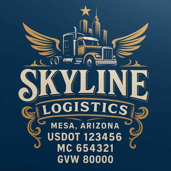 Custom Designed Semi-Truck, Work Truck, Hot Shot, Truck Door Decal Sticker Lettering | Includes Company/Business Name, City, State, USDOT, MC, GVW, CA, KYU Regulation Numbers