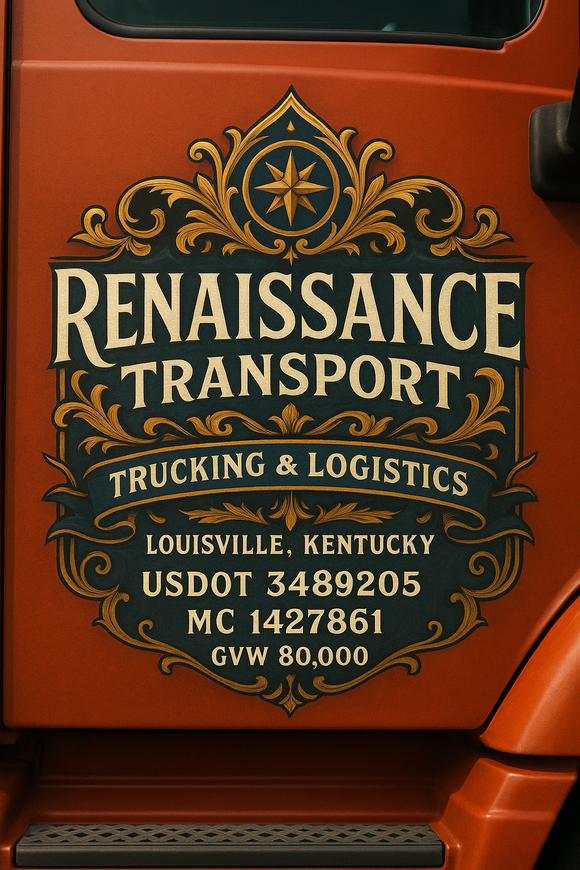 Custom Designed Semi-Truck, Work Truck, Hot Shot, Truck Door Decal Sticker Lettering | Includes Company/Business Name, City, State, USDOT, MC, GVW, CA, KYU Regulation Numbers