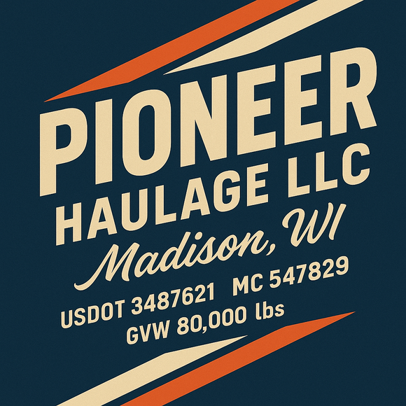 Custom Designed Semi-Truck, Work Truck, Hot Shot, Truck Door Decal Sticker Lettering | Includes Company/Business Name, City, State, USDOT, MC, GVW, CA, KYU Regulation Numbers