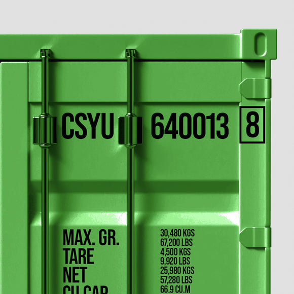 Shipping Container Regulation & Identification Number Decal Signs ...
