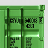 two line shipping container registration decals
