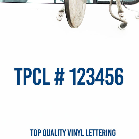 TPCL Number Decal, (Set of 2)