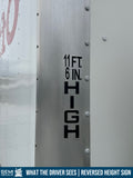Reversed Vertical Trailer Semi Box Height Decal Sticker Lettering (Set of 2)