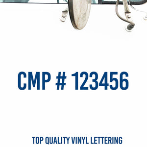 CMP Number Decal Sticker, (Set of 2)