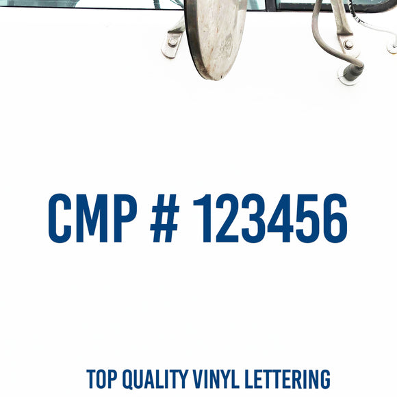 CMP Number Decal Sticker, (Set of 2) – Semi Decals