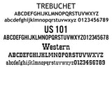 Squared Style USDOT, MC, KYU, TXDMV, VIN & GVW Decal Sticker (Set of 2)
