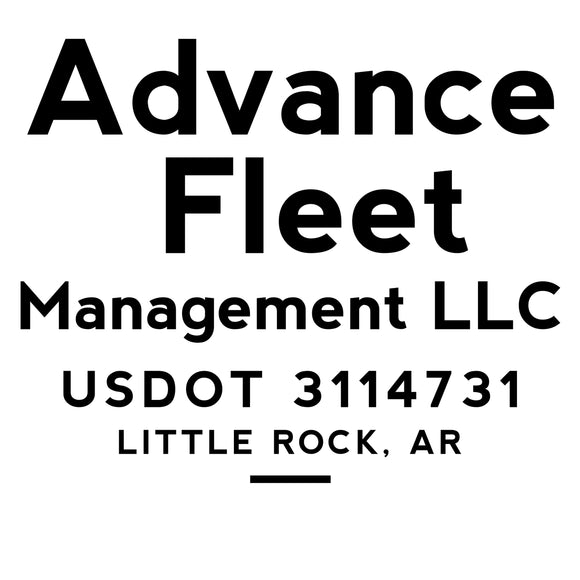 Trucking Company Name with USDOT Lettering Decals Stickers