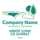 truck door deca with USDOT, CA