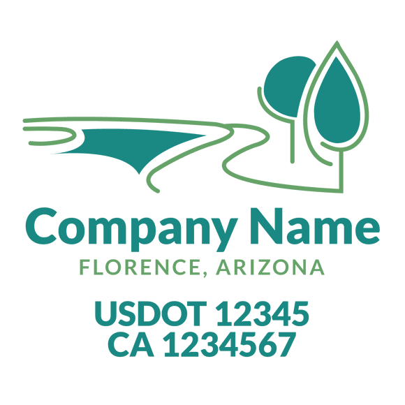 truck door deca with USDOT, CA