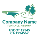 truck door deca with USDOT, CA