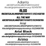Inverted Company Name Decal, (Set of 2)