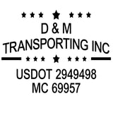 Trucking Company Door Decal with USDOT & MC Lettering Decals Stickers