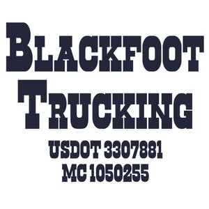Trucking Company Name with USDOT & MC Lettering Decals Stickers