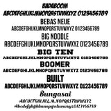 Vertical Truck Vehicle Number Decal Sticker, (Set of 2)